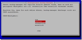 zeitintervall des samba servers backups